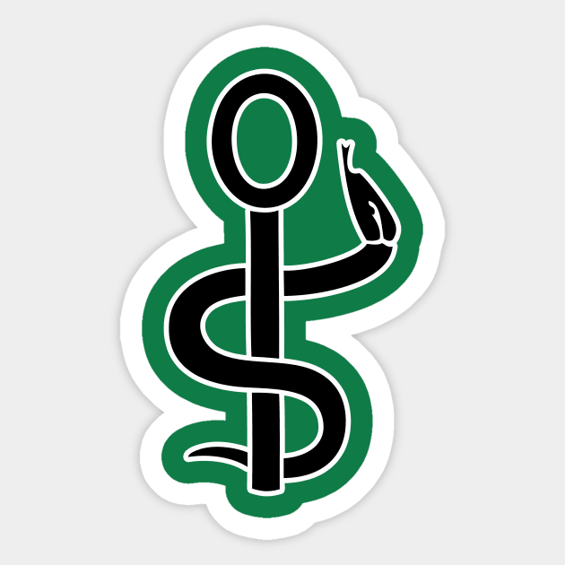 caduceus aids medecine Sticker by Huggy Mauve